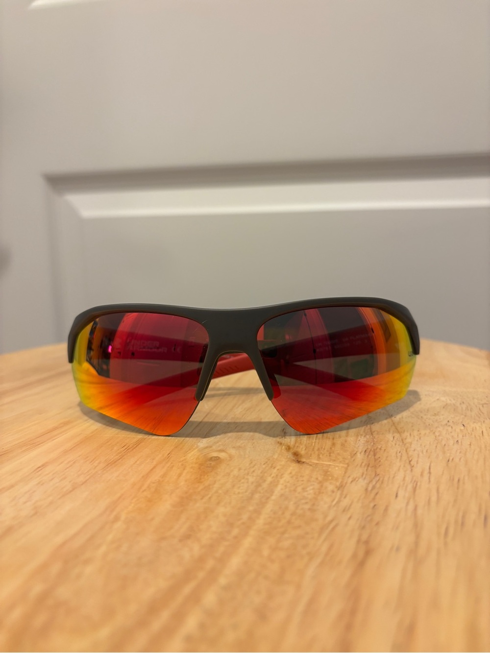 Youth Under Armour Red Mirrored Sport Sunglasses